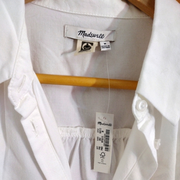 NWT Madewell Medium Cotton/Modal short Cap Sleeve A Line Top - Picture 3 of 5